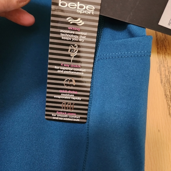 guc BEBE SPORT leggings w/pockets sz L - Picture 4 of 8